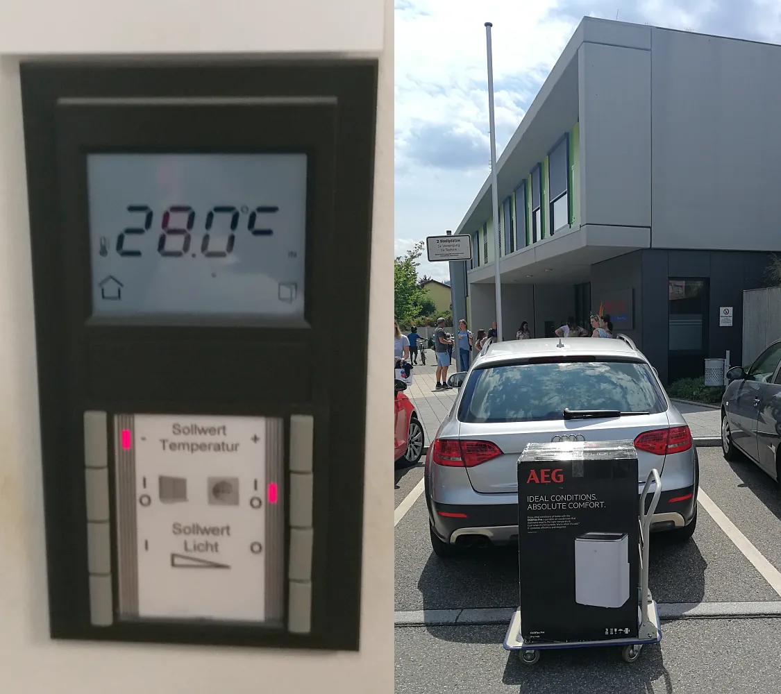 28 °C and more in the classroom – nobody can learn properly under these conditions.