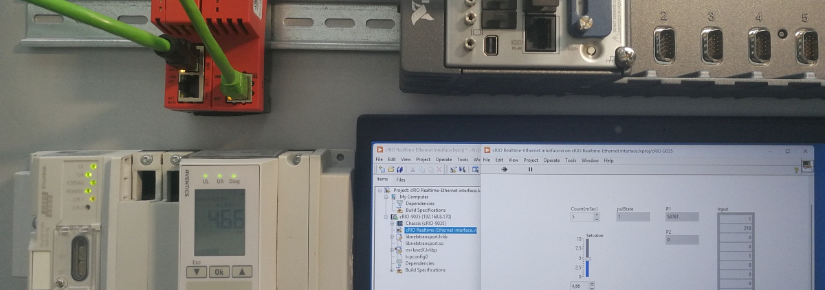 compactRIO + PROFINET, PROFIBUS, DeviceNet, EtherNet/IP, EtherCAT, CANopen
